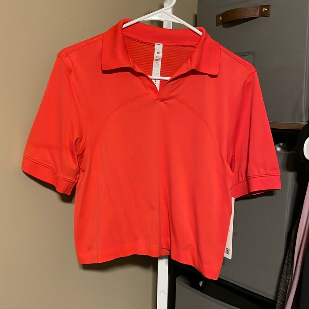 NWT Lululemon Swiftly Tech Short Sleeve Race Relaxed Fit Polo Hot Heat Red Glow